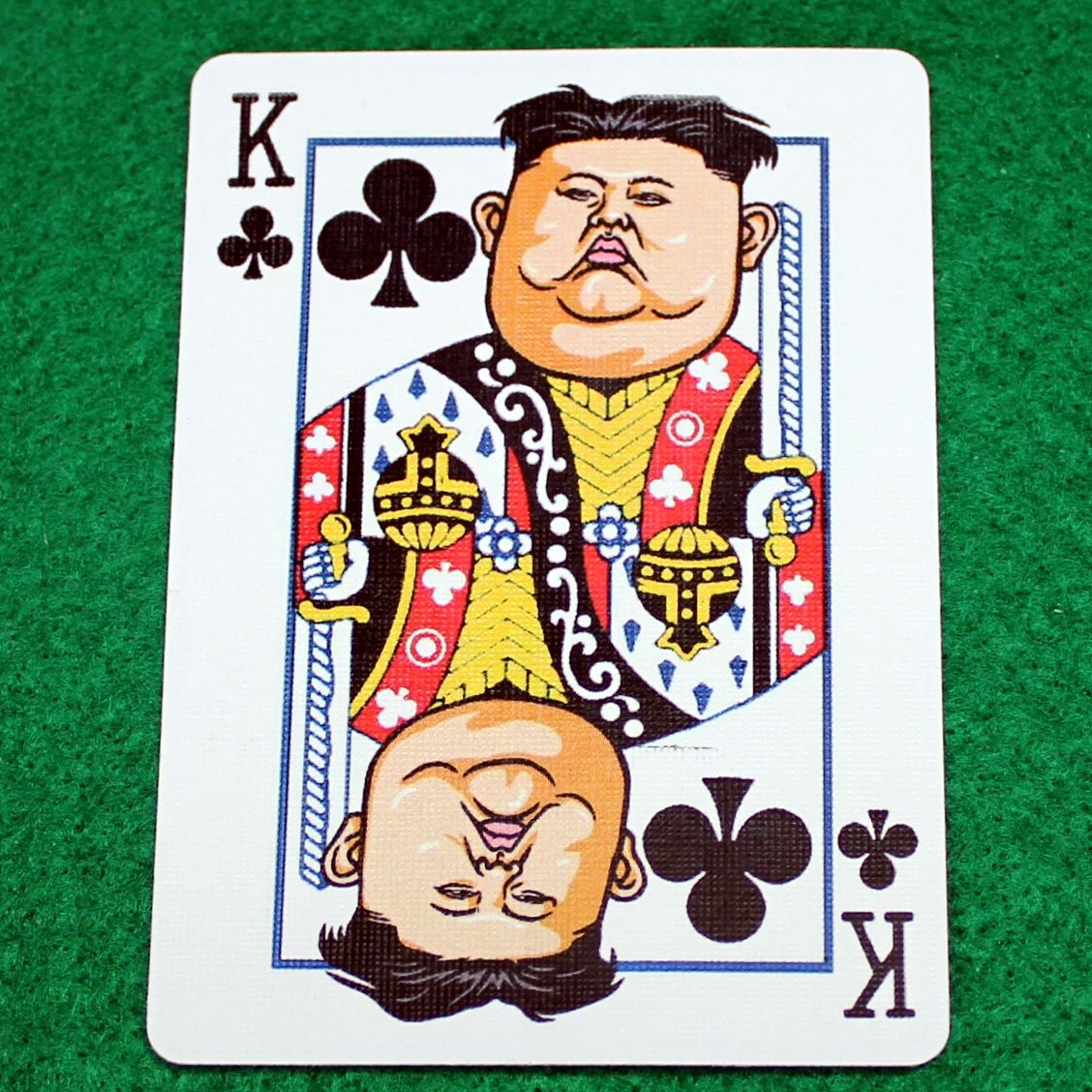 King of Clubs - Kim Jong Un - Custom Printed Bicycle Gaff Playing Card