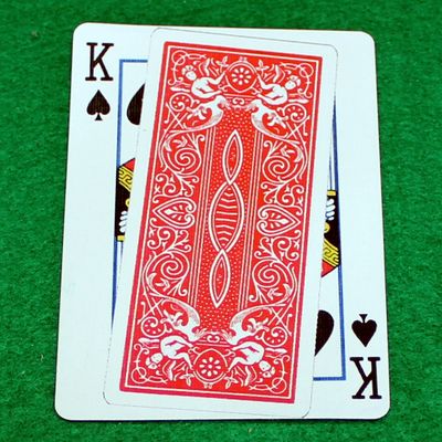 Red Rider Back Overlapping King of Spades - Custom Printed Bicycle Gaff Playing Card