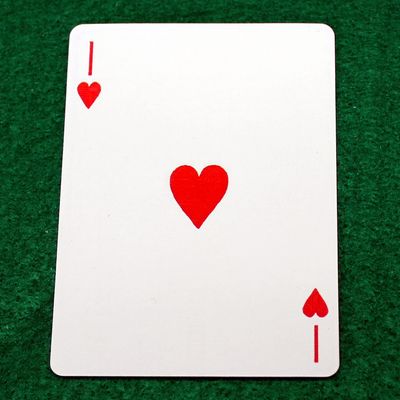 1 of Hearts - Bicycle, Custom Printed Gaff Playing Card