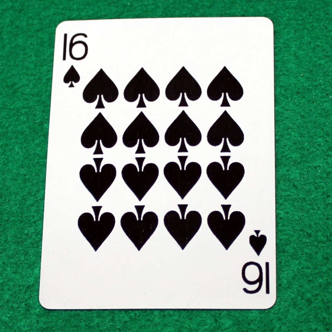 16 of Spades - Bicycle, Custom Printed Gaff Playing Card