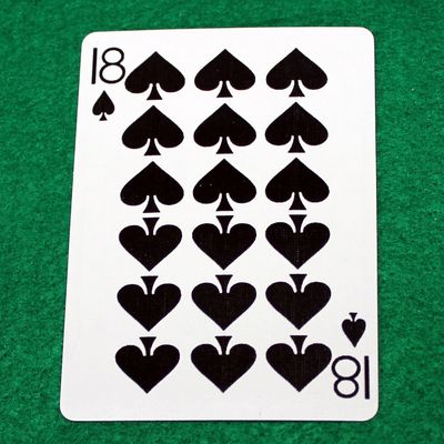 18 of Spades - Bicycle, Custom Printed Gaff Playing Card