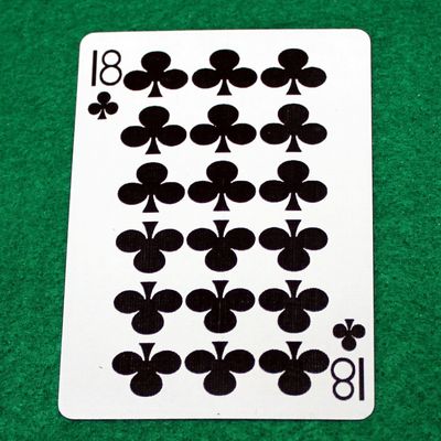 18 of Clubs - Bicycle, Custom Printed Gaff Playing Card