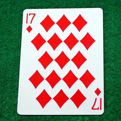 17 of Diamonds - Bicycle, Custom Printed Gaff Playing Card
