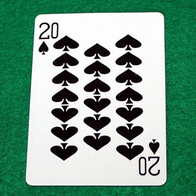20 of Spades - Bicycle, Custom Printed Gaff Playing Card