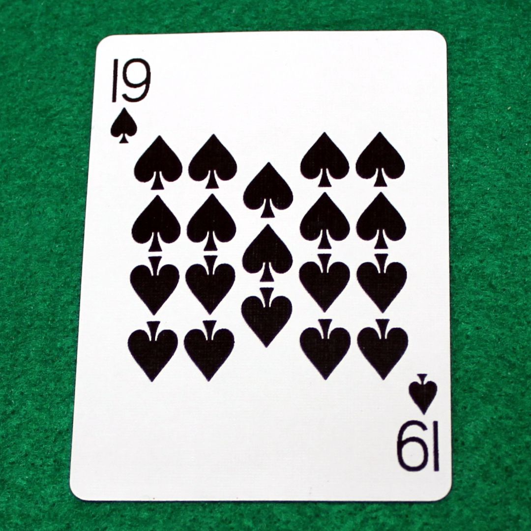 19 of Spades - Bicycle, Custom Printed Gaff Playing Card