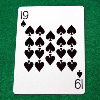 19 of Spades - Bicycle, Custom Printed Gaff Playing Card
