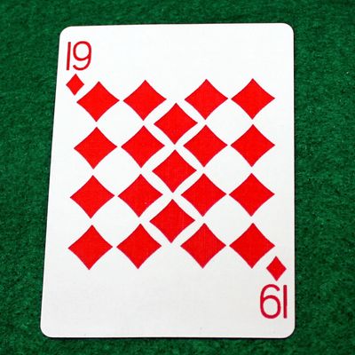 19 of Diamonds - Bicycle, Custom Printed Gaff Playing Card