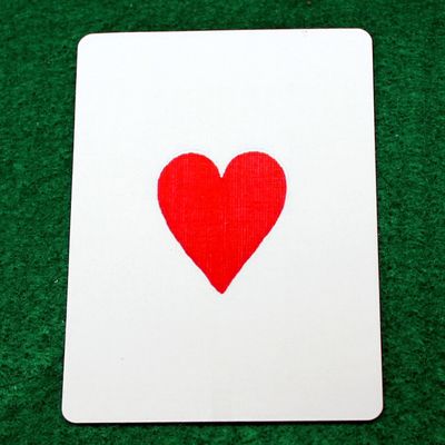 Heart Large Print - Bicycle Custom Printed Gaff Playing Card