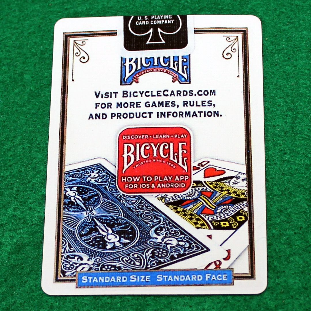 Blue Box Back With Queen of Hearts - Custom Printed Bicycle Gaff Playing Card