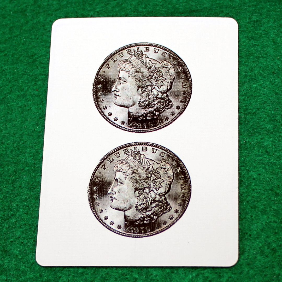 Morgan Dollar (2) - Custom Printed Bicycle Gaff Playing Card