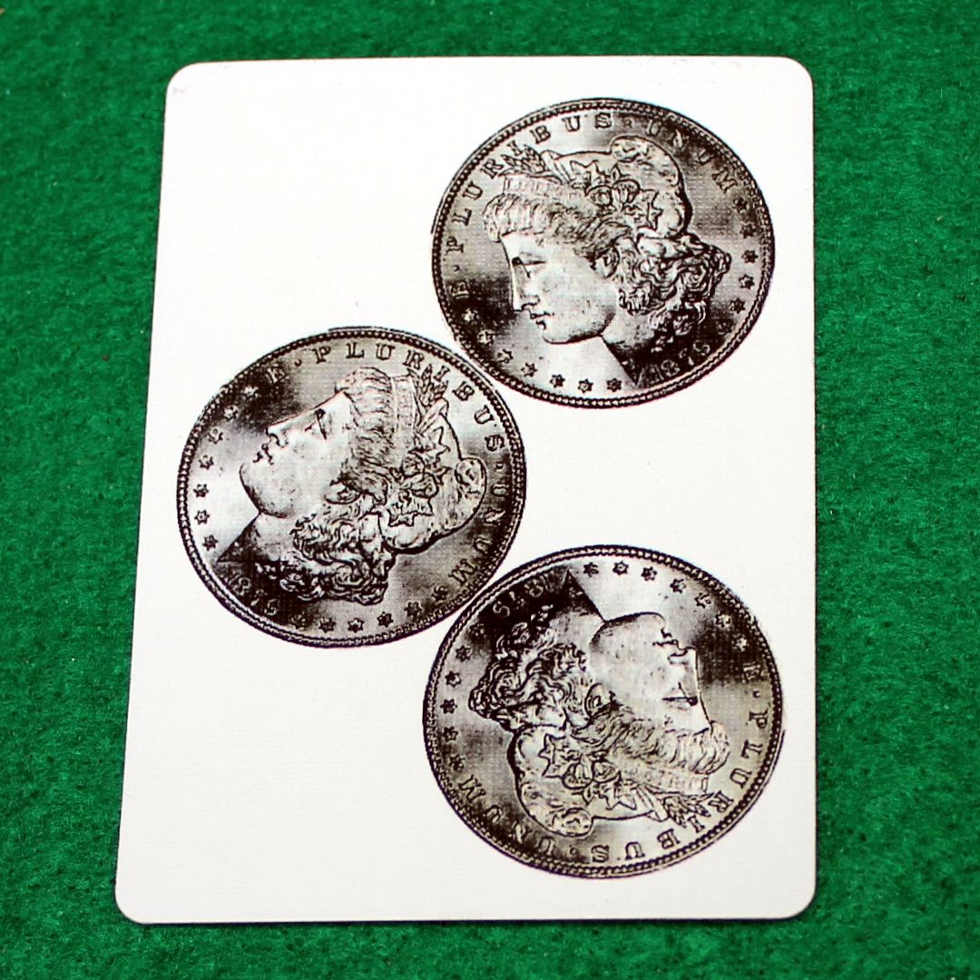 Morgan Dollar (3) - Custom Printed Bicycle Gaff Playing Card