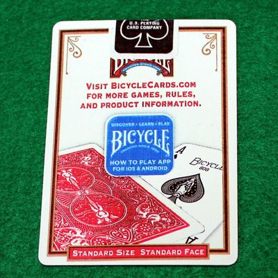 Red Box Back With Ace of Spades - Custom Printed Bicycle Gaff Playing Card