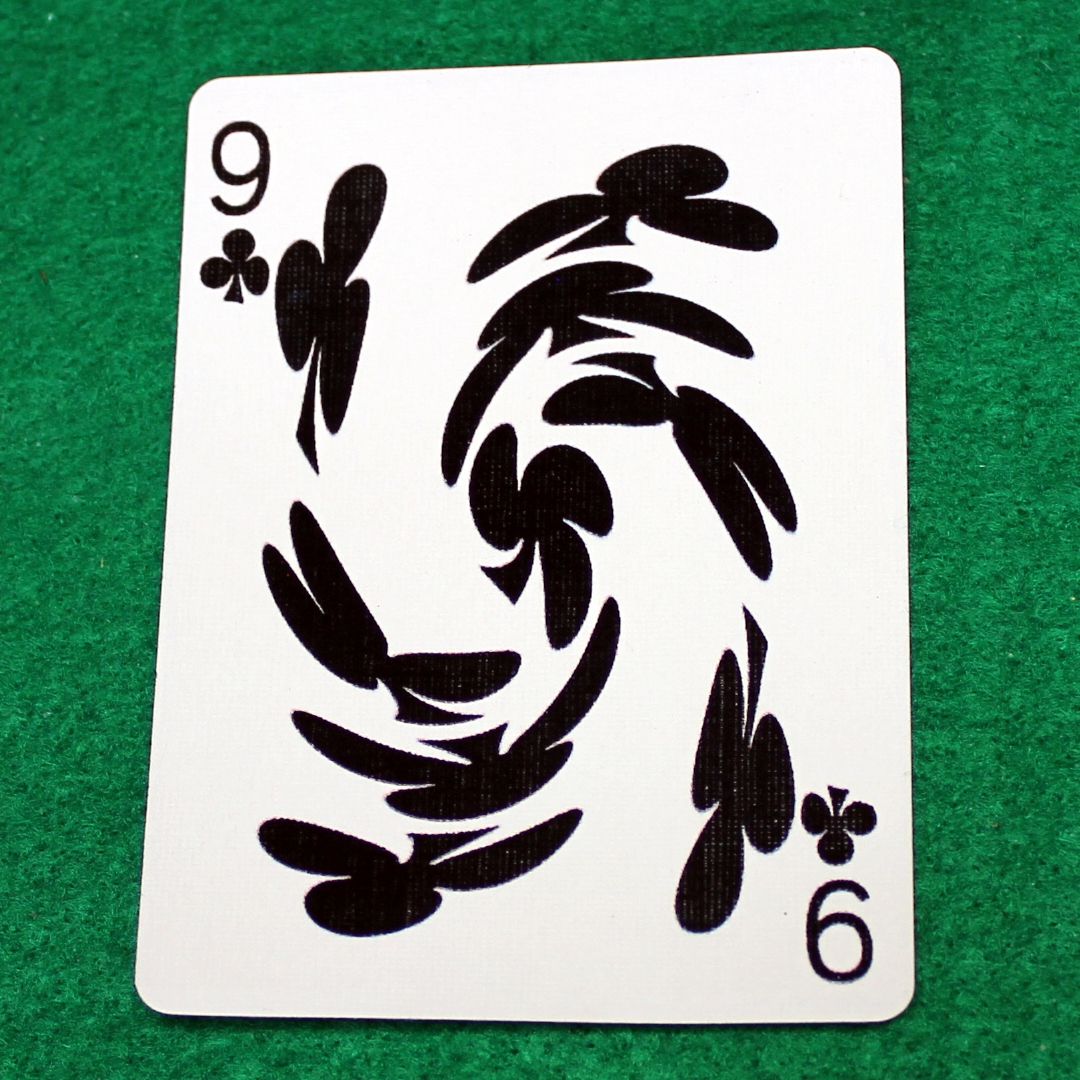 9 of Clubs Swirl - Custom Printed Bicycle Gaff Playing Card