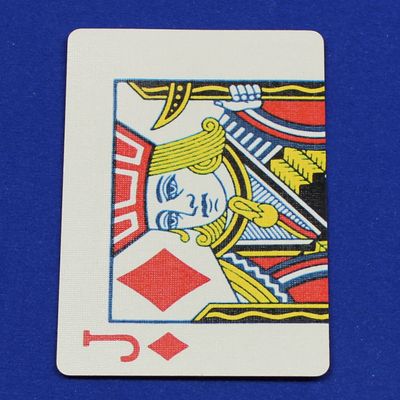 Jack of Diamonds, Half - Custom Printed Bicycle Gaff Playing Card