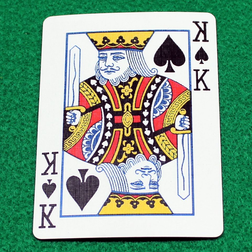 King of Spades, Mirror Image - Custom Printed Bicycle Gaff Playing Card