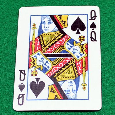 Queen of Spades, Mirror Image - Custom Printed Bicycle Gaff Playing Card