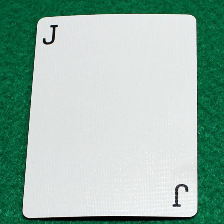 Black Jack, Missing Pips - Bicycle, Custom Printed Gaff Playing Card