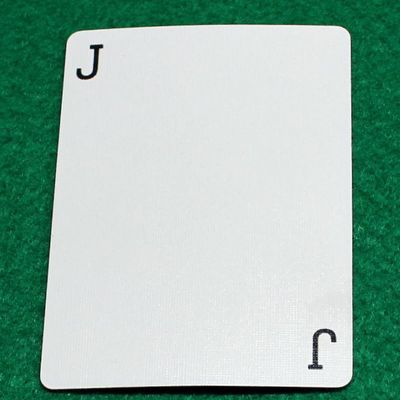 Black Jack, Missing Pips - Bicycle, Custom Printed Gaff Playing Card
