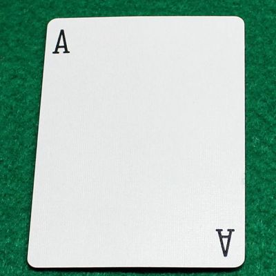 Black Ace, Missing Pips - Bicycle, Custom Printed Gaff Playing Card