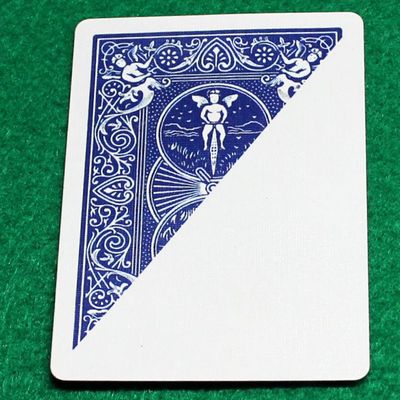 Blue Back / Blank - Half n Half Diagonal - Bicycle, Custom Printed Gaff Playing Card
