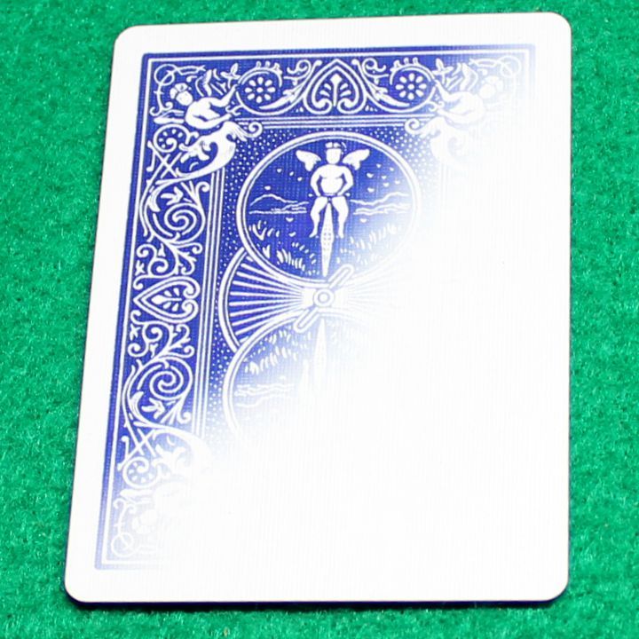 Blue Back Faded Blank - Half n Half Diagonal - Bicycle, Custom Printed Gaff Playing Card