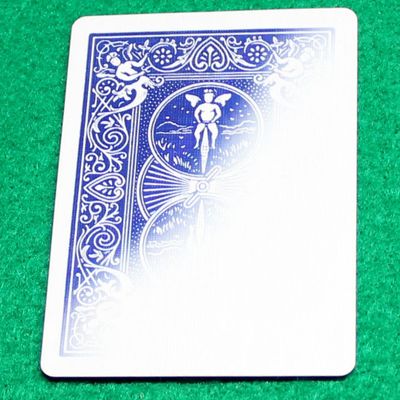 Blue Back Faded Blank - Half n Half Diagonal - Bicycle, Custom Printed Gaff Playing Card