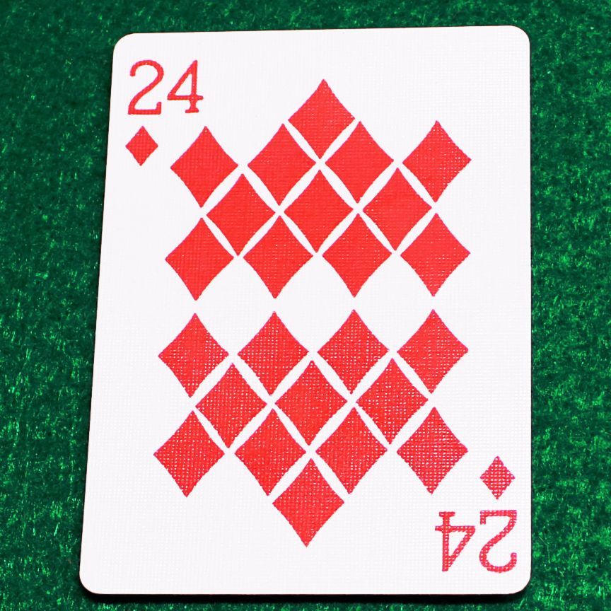 24 of Diamonds - Custom Made Printed Bicycle Gaff Playing Card
