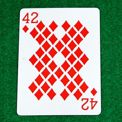 42 of Diamonds - Custom Made Printed Bicycle Gaff Playing Card