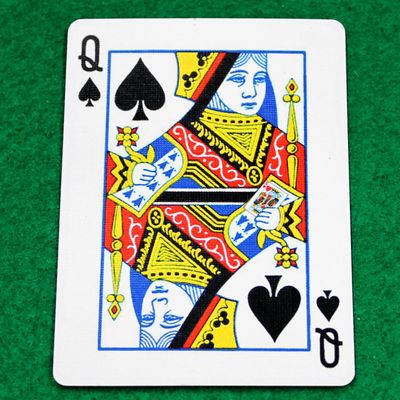 Queen of Spades Reveals King of Hearts - Custom Printed Bicycle Gaff Playing Card