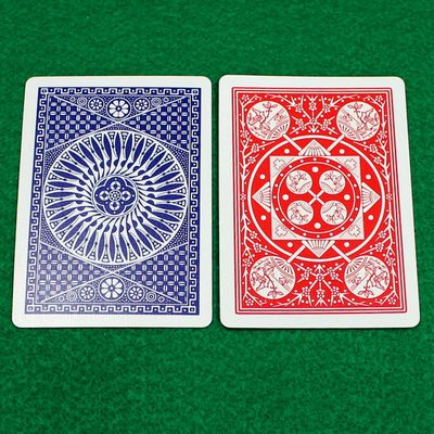 Double Back - Blue Face Circle Back, Red Back Fan Back, Tally-Ho Playing Card
