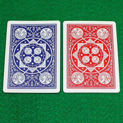 Double Back - Blue Face, Red Back, Tally-Ho Fan Back, Playing Card