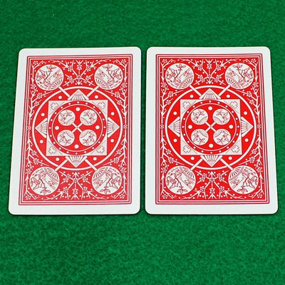 Double Back - Red Face, Red Back, Tally-Ho Fan Back, Playing Card