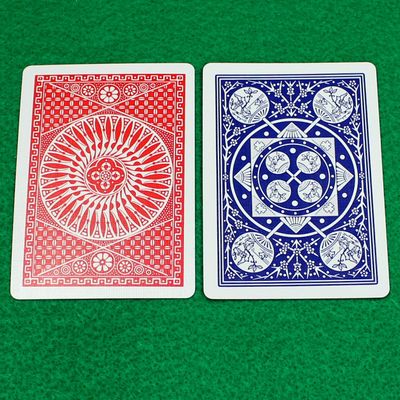 Double Back - Red Face Circle Back, Blue Back Fan Back, Tally-Ho Playing Card