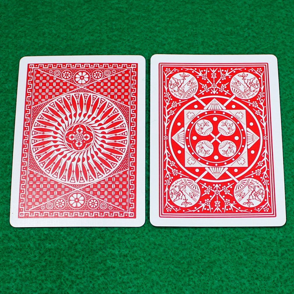 Double Back - Red Face Circle Back, Red Back Fan Back, Tally-Ho Playing Card