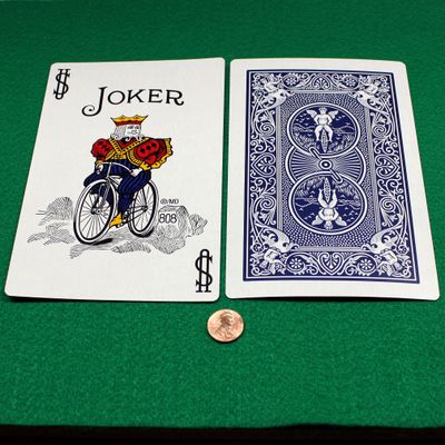 1-Way Forcing Deck, Color Joker, Blue Back, Jumbo Big Box Gros Boite Bicycle - NO BOX
