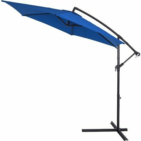 Ampelschirm Ø270 cm | blau/anthrazit