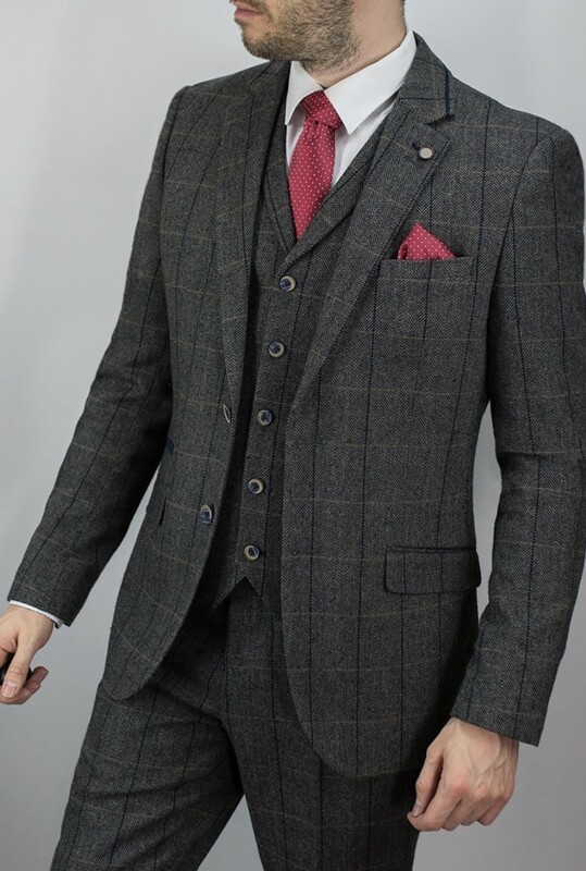 Cavani Albert Grey 3 piece suit