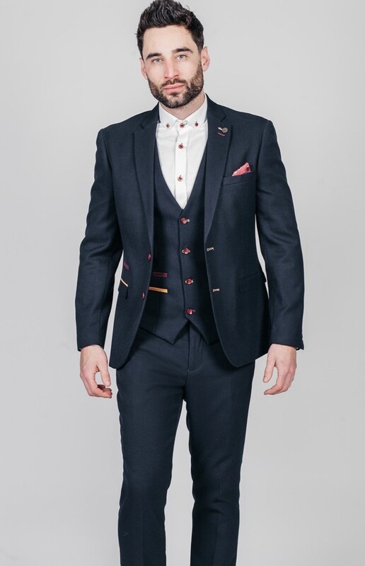 Marc Darcy JD4 Navy blue 3 piece suit