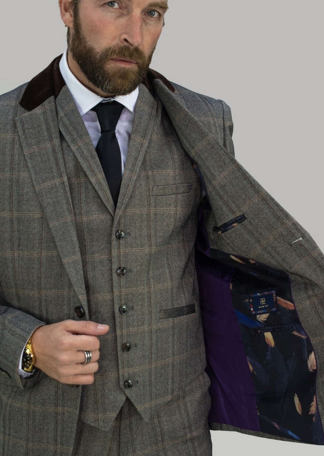 Cavani Brown Connall 3 Piece Suit