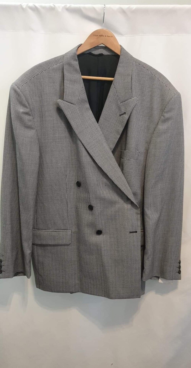 Scopes Black dogtooth Double breasted blazer 54S