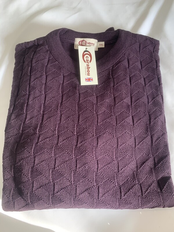 Carabou purple v neck jumper 2XL