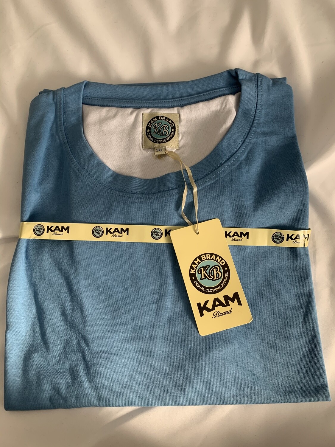 Kam blue round neck T-shirt- 3XL