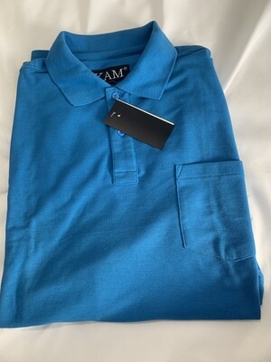 Kam sea blue polo shirt 2XL