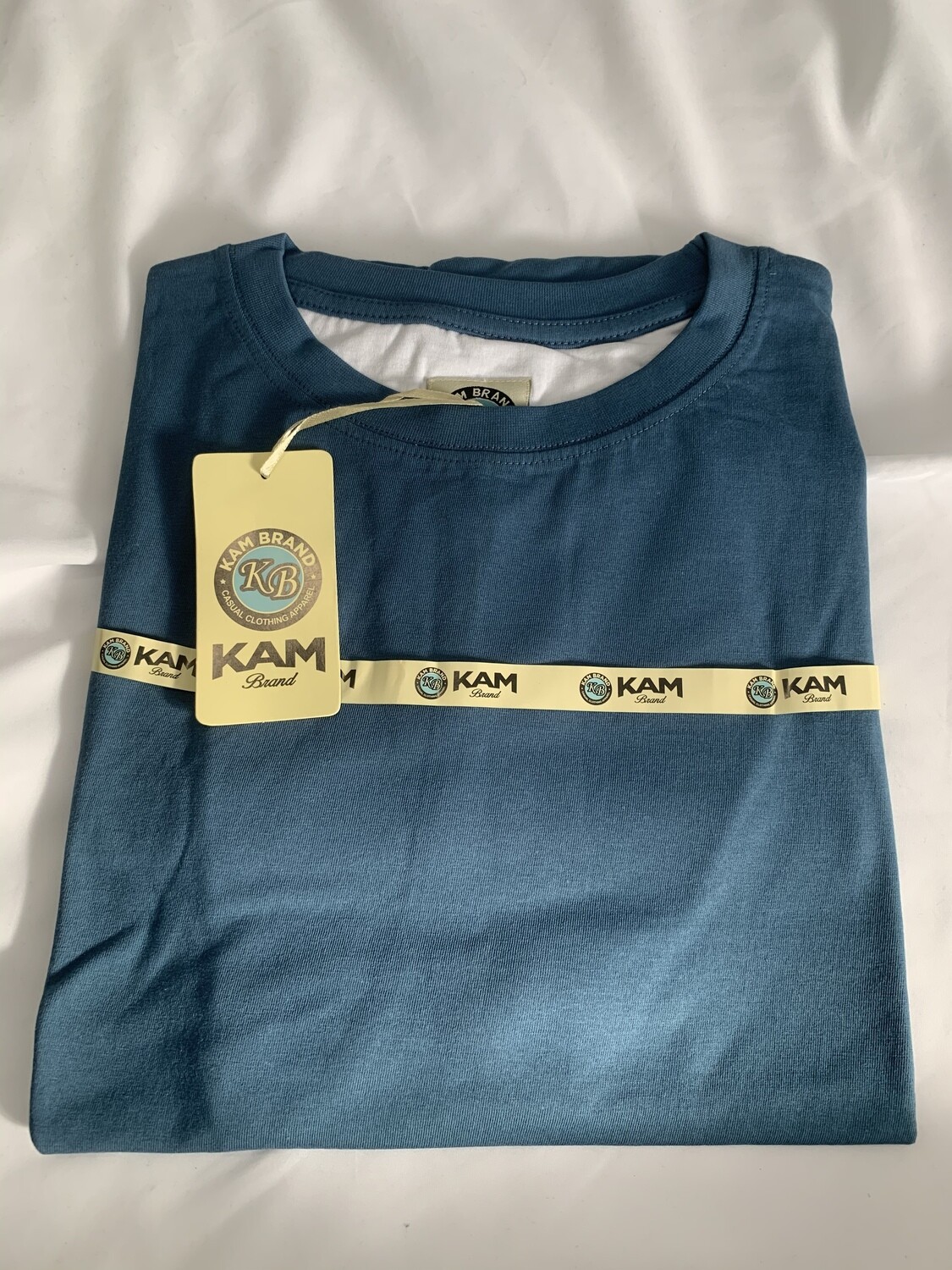 Kam dark blue round neck t-shirt- 3XL