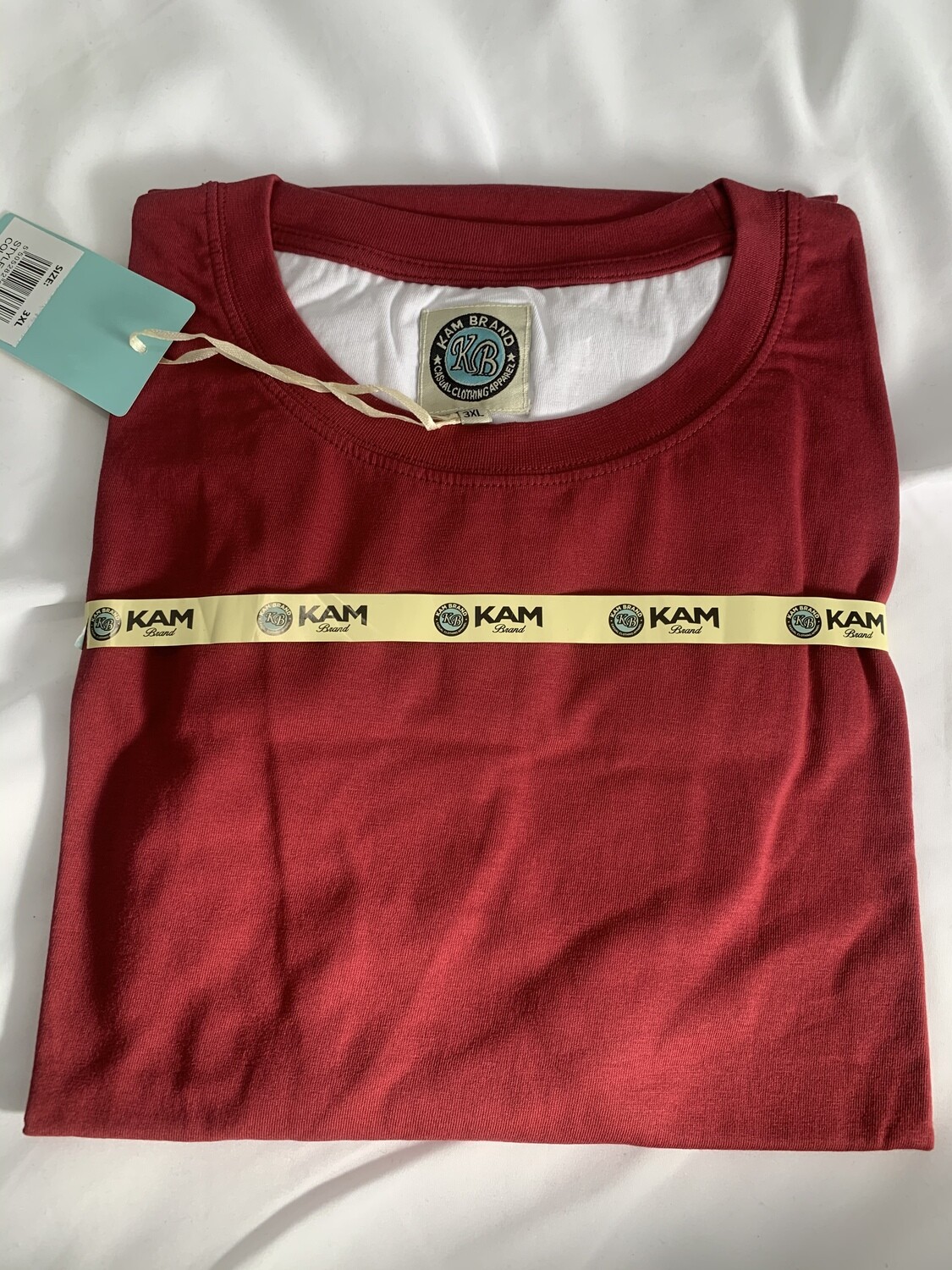 Kam red round neck t-shirt 3XL