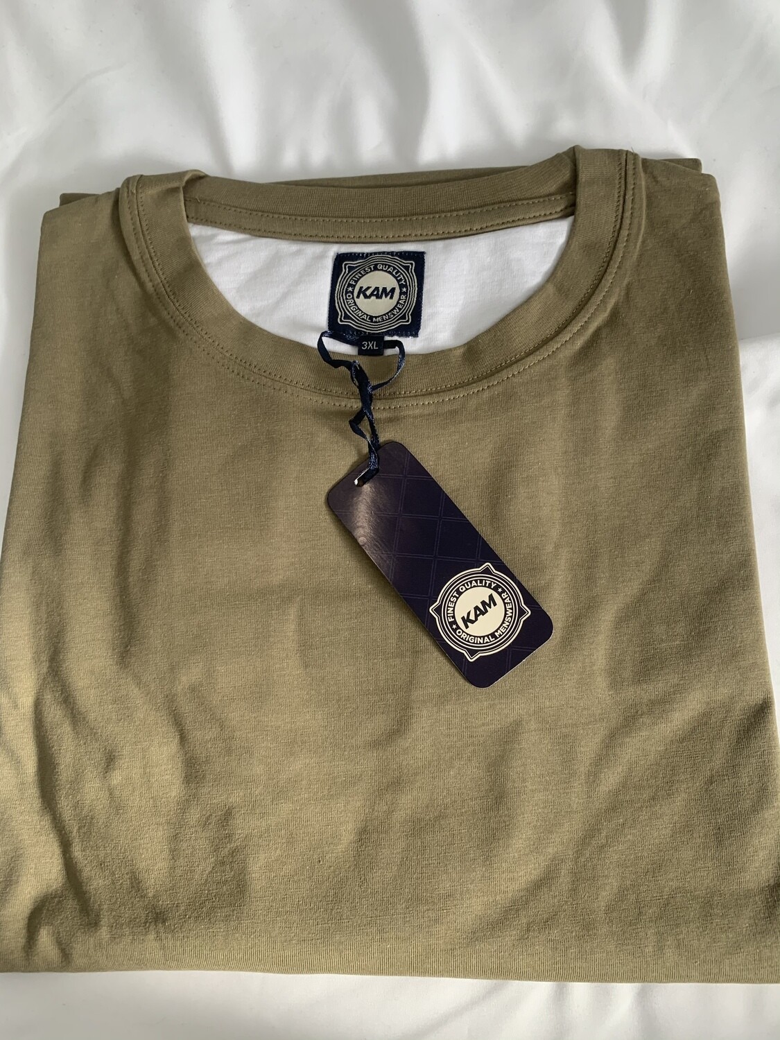 Kam olive round neck T-shirt- 3XL