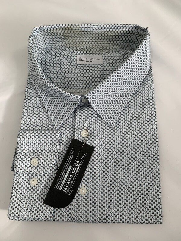 Blue patterned shirt