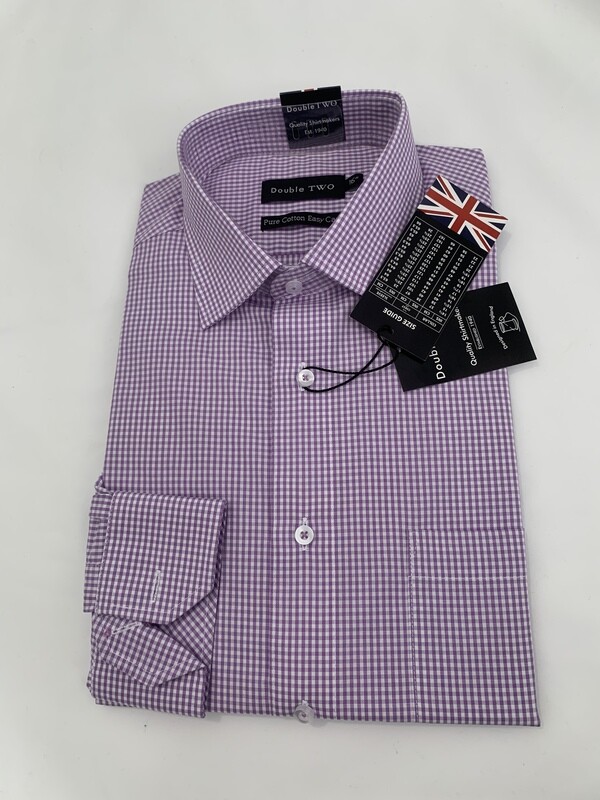 Double two purple checked shirt- 16” Double two purple checked shirt- 16”