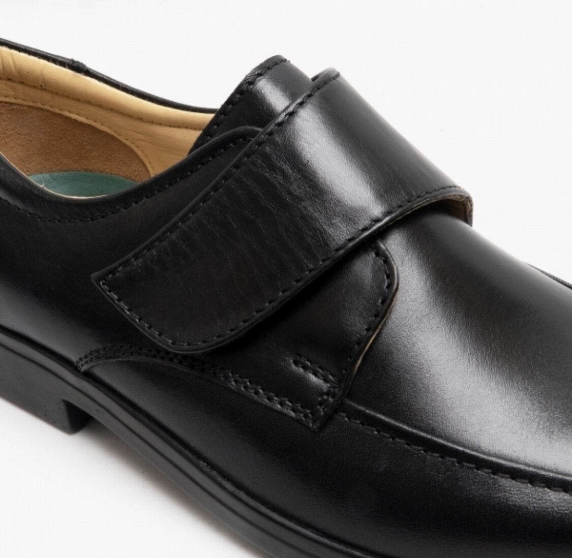 Wide fit black Velcro shoes size 10