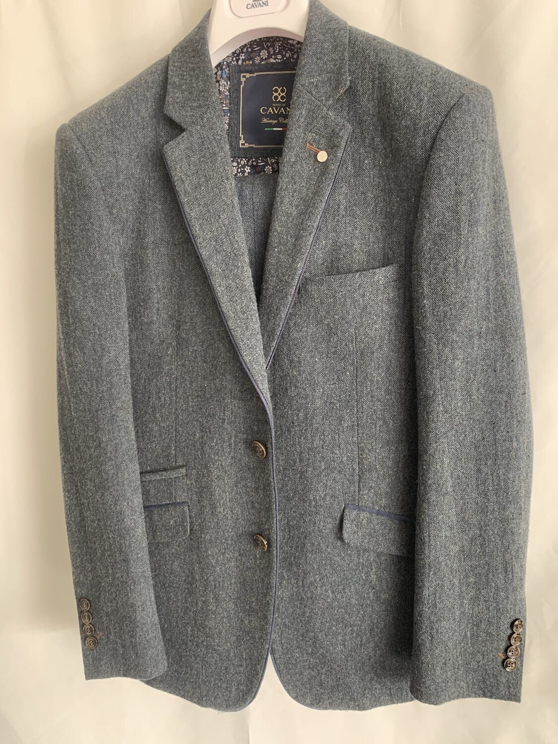 Cavani Kaos 3 piece suit- Navy tweed